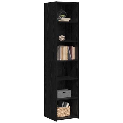 Credenza Rovere Nero 40 x 41 x 185 cm Legno ingegnerizzato - Foto 2