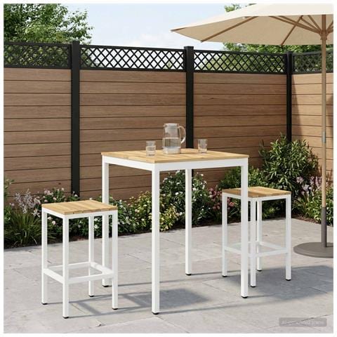 Tavolo Bar da Giardino Bianco 80 x 80,5 x 105 cm - Foto 2