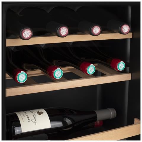 Cantina vino CAVC15, 15 bottiglie, porta in acciaio inossidabile, anti-UV, termostato da 4°C a 18°C,nera - Foto 4