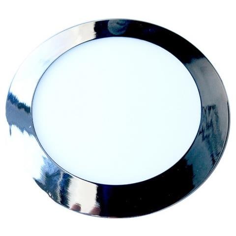 Pannello Led Incasso Rotondo Cromato 30cm 24w Smd Con Driver Luce Naturale 4000k Vt-2407ch 6353 - Foto 1