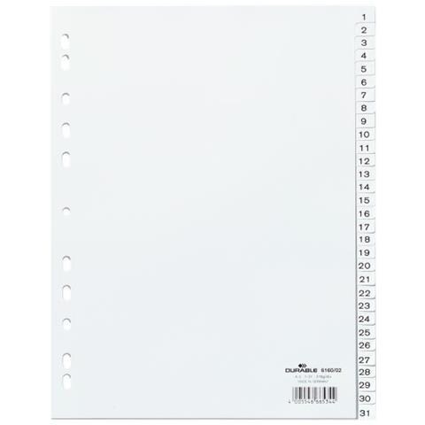 Divisorio Numerico 1-31 31 Tasti Foratura Univ Ppl A4 Bianco - Foto 1
