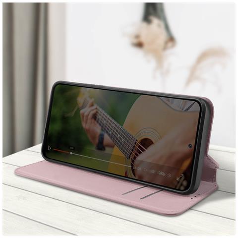 Custodia Oppo A3 Custodia A Libro Porta-carte Funzione Supporto - Rosa - Foto 10