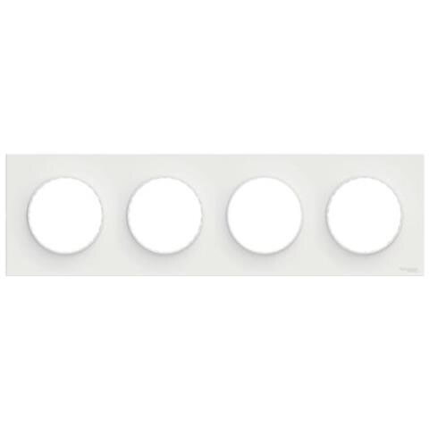 Piastra Di Copertura Odace Bianco 4 Posizioni Schneider Electric - Foto 1