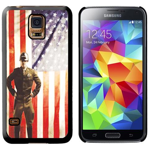Custodia Color Case Per Samsung Galaxy S5, Decorazione: Bandiera Usa - Foto 1