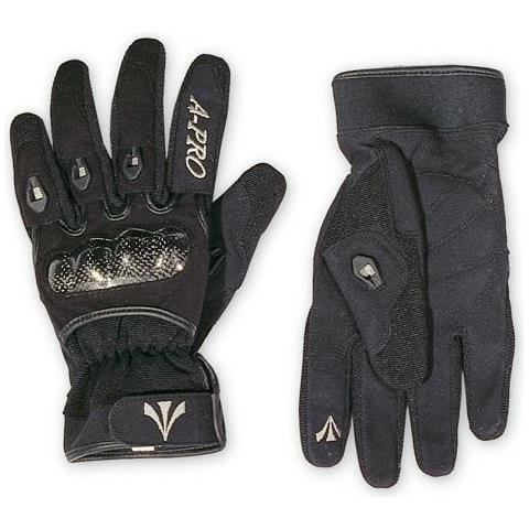 Guanto Moto Tessuto Tecnico Corto Protezioni Carbonio Traspirante Nero L - Foto 2