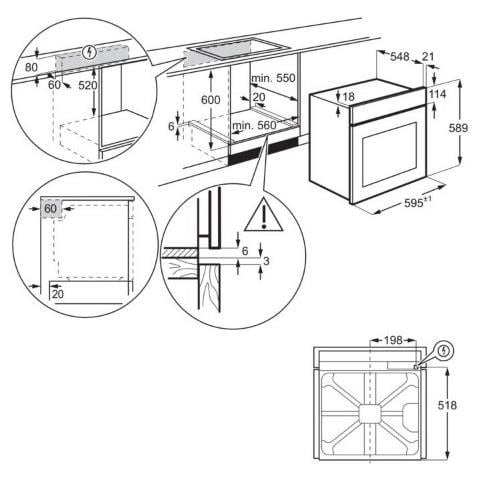 Forno Elettrico da Incasso Serie 300 KOIHH00K Capacità 73 L Statico Potenza 2760 W Colore Nero - Foto 7