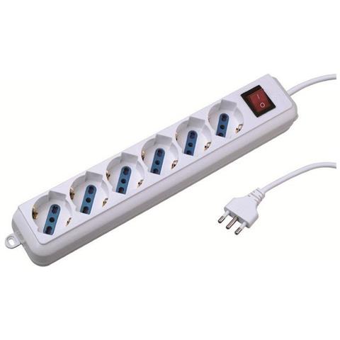 Ciabatta Multipresa Elettrica Con 6 Posti Schuko Con Interruttore On / off - Foto 2