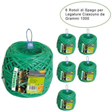 6 Rotoli Per Legature Da Giardino Pvc Ciascuno Da Grammi 1000 Diametro 5 Mm - Foto 2