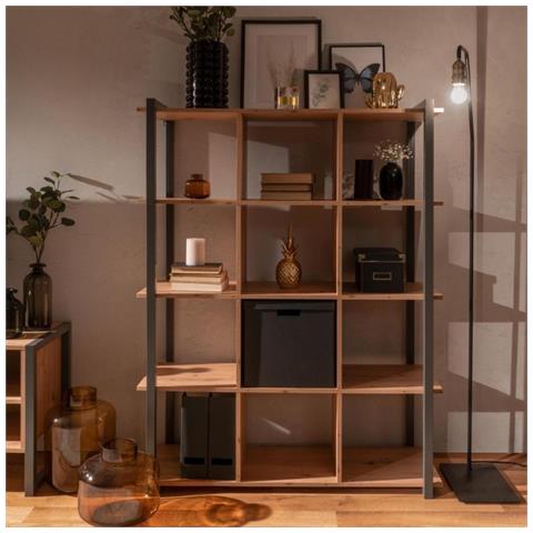 Libreria Denver 31 A Cubi Colore Rovere Quercia Con Profili Antracite - Foto 7
