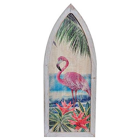 Wall Decoration Wood Tropical Flamenco - Foto 1
