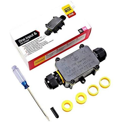 Impermeabile Scatola Di Giunzione Ip68 2-way Esterni Per Cavi Scatole Di Connessione Elettrica Con Terminale Esterno Accoppiatore Manica Per 4 Millimetri-12 Millimetri Diametro Del Cavo - Foto 1