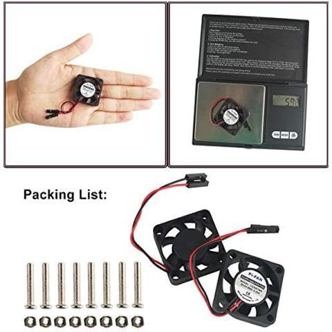 Lampone Pi Ventilatore Di Cc Senza Spazzola Ventilatore 3.3v 5v Dissipatore Di Separazione Terminale Per Raspberry Pi 4b 3b 3b Zero Zero W O Altro Robot Progetti (2 Pacchetti)  - Foto 4