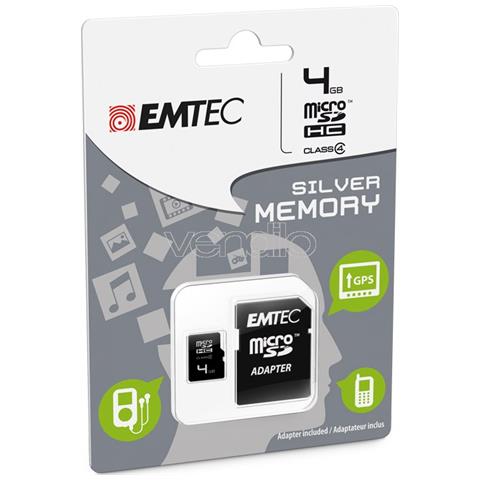 4GB microSD, 4 GB, Micro Secure Digital (MicroSD) , 15 MB / s, Nero, 1,1 cm, 1,5 cm - Foto 2