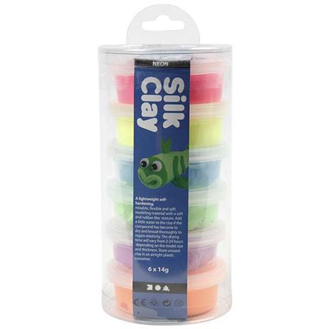 Set Per Modellare Silk Clay® Colori Neon - 6 X 14 G - Foto 1