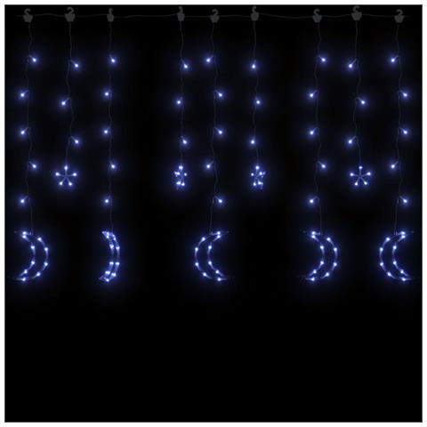 Luci Fatate Stella e Luna con Telecomando 138 LED Blu - Foto 2