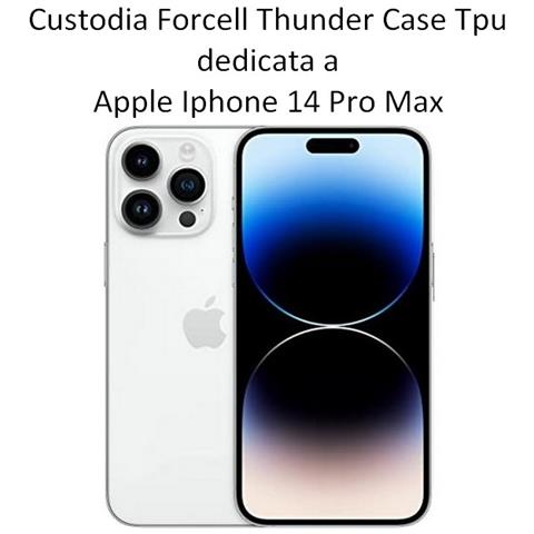 Thunder Custodia Tpu Silicone Cover Case Per Apple Iphone 14 Pro Max Black - Foto 2