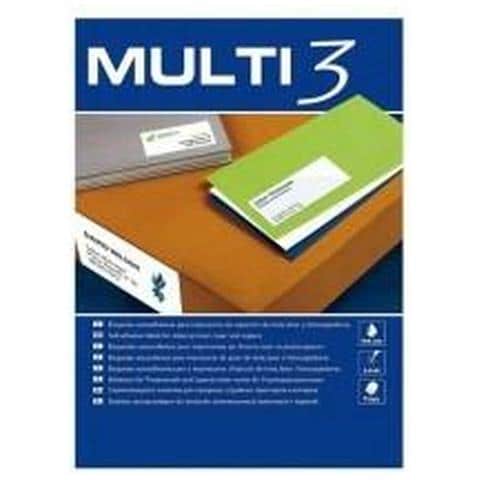 Adesivi /etichette Multi 3 38 X 21,2 Mm 100 Fogli - Foto 1
