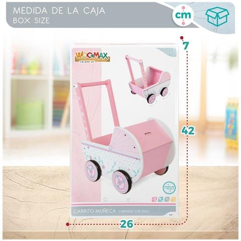 Carrozzina Per Bambole Rosa 39 X 46 X 26,5 Cm - Foto 2