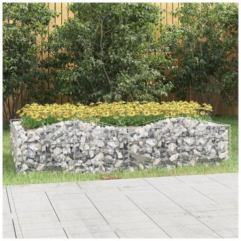 Gabbione Ad Arco Con Letto Rialzato 200x100x50 Cm Ferro Zincato - Foto 1