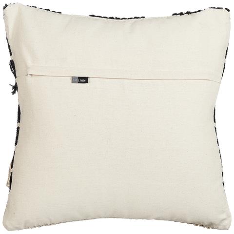 Cuscino Decorativo Chittoor Cotone 50 X 50 Cm Nero Trama Geometrica - Foto 2