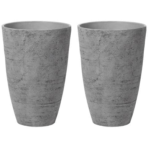 Set Di 2 Vasi Grigio 43 X 43 X 60 Cm Camia - Foto 8