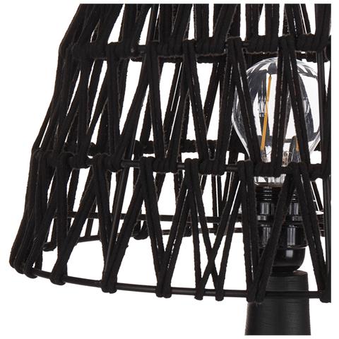 Lampada Da Tavolo Pellejas Legno Di Mango Nero - Foto 2