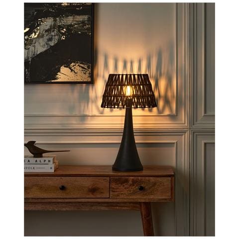 Lampada Da Tavolo Pellejas Legno Di Mango Nero - Foto 1