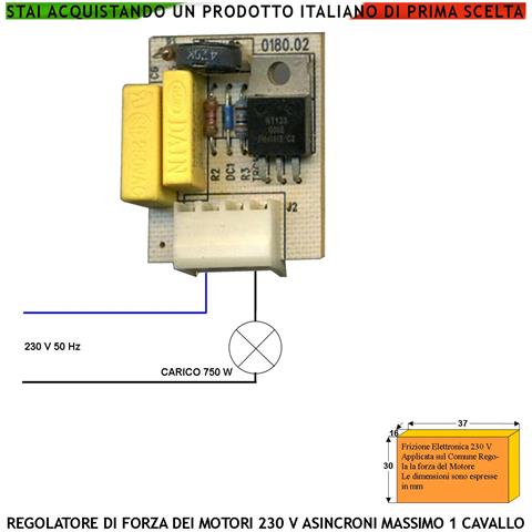 Regola La Forza Dei Motori Elettrici Asincroni 230 V 750 W Ricambio Ctr17 Ctr18 Pm8 Frizione Elettronica Collegata Sul - Foto 1