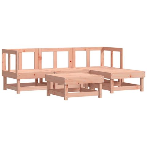 Set Salotto Da Giardino 5 Pz In Legno Massello Di Douglas - Foto 1