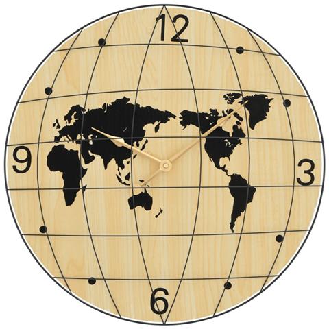 Orologio A Parete Giallo E Nero 50 Cm In Legno Multistrato - Foto 2