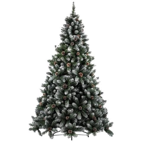 Albero Di Natale Innevato Marilleva 180cm 690 Rami Super Folto con Pigne - Foto 2