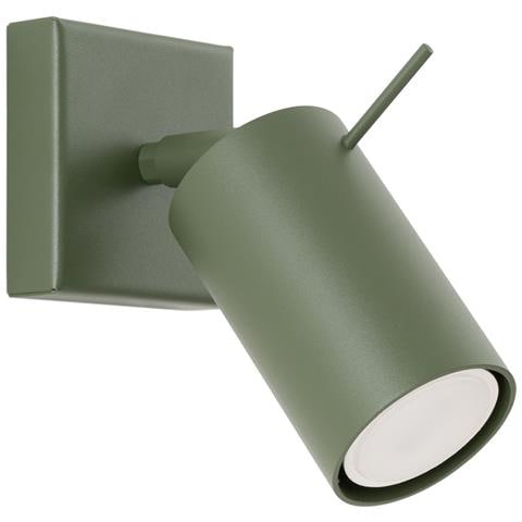 Lampada Da Parete Ring Verde Oliva Sl. 1500 - Moderno Lampada Da Parete Verde Oliva 8x8x16 Cm - Foto 1