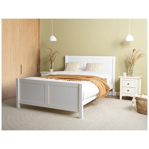Letto Legno Champagnat 140 X 200 Cm Bianco - Foto 1