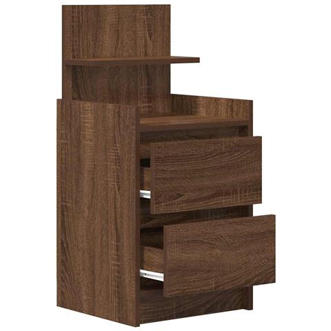 Comodini con 2 Cassetti 2 pz Rovere Marrone 38x34x80 cm - Foto 2