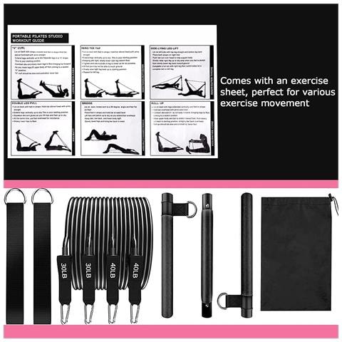 Kit Barra Per Pilates Con Bande Di Resistenza - Attrezzatura Per Palestra A Casa - Foto 2