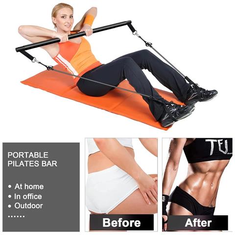 Kit Barra Per Pilates Con Bande Di Resistenza - Attrezzatura Per Palestra A Casa - Foto 5