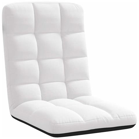 Sedia Da Terra Pieghevole Bianco 71x51x62 Cm In Tessuto - Foto 2