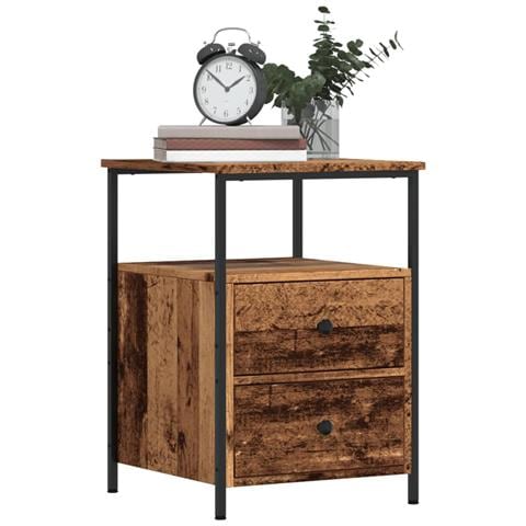 Comodini Legno Antico 2 Pz 34x35,5x50 Cm In Legno Multistrato - Foto 1