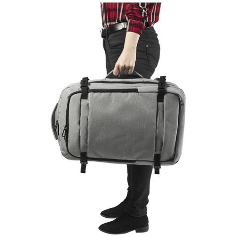 Dam Zaino Da Cabina Multiscomparto, Porta Laptop 17"". Presa Usb Esterna. Adattabile A Trolley. 32x20x46 Cm. Colore: Grigio - Foto 2