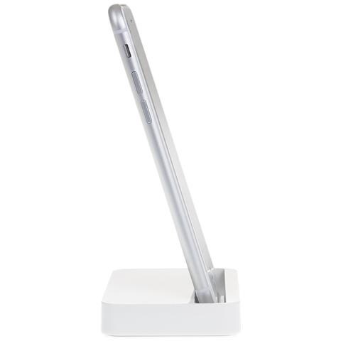 Dam  Base Piatta Di Ricarica Per Iphone 5/se/6/6 Plus Bianca 8x6x2 Cm. Colore Bianco - Foto 2