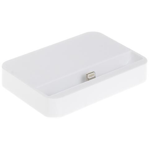 Dam  Base Piatta Di Ricarica Per Iphone 5/se/6/6 Plus Bianca 8x6x2 Cm. Colore Bianco - Foto 1