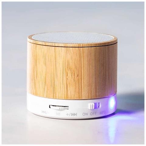 Altoparlante Nature In Bambù Connessione Bluetooth. Potenza Sonora 3w. Batteria 300 Mah 6x5,1x6 Cm. Colore Del Legno - Foto 2