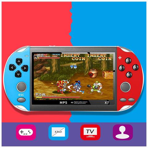 Console Per Videogiochi X7 64 Bit Con Giochi Classici Preinstallati. Schermo Da 4,3 Pollici, Lettore Multimediale, Fotocamera. - Foto 5