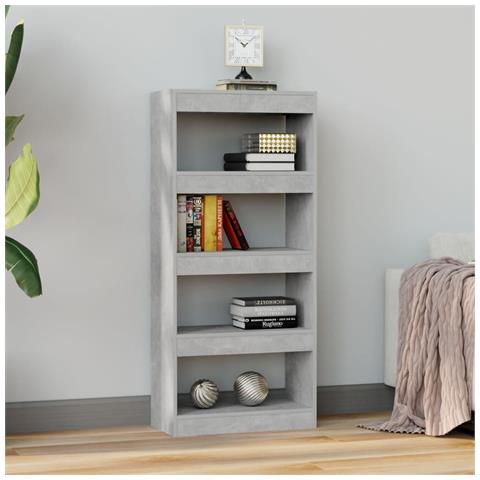 Lusso Casadino -  Libreria/divisorio Grigio Cemento 60x30x135cm Legno Multistrato - Foto 2
