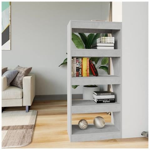 Lusso Casadino -  Libreria/divisorio Grigio Cemento 60x30x135cm Legno Multistrato - Foto 8