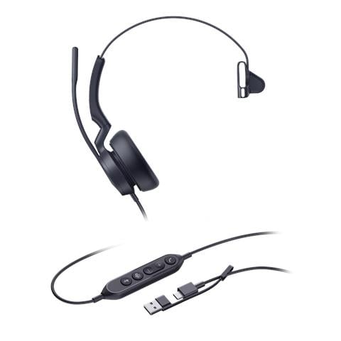 UH46 Mono Teams USB-C /A Auricolare Cablato A Padiglione Ufficio USB Type-C / USB Type-A Nero - Foto 1