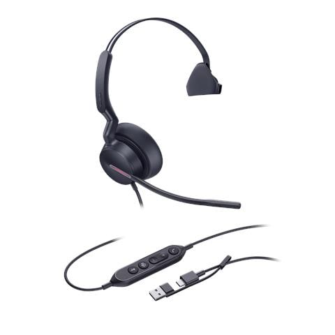 UH46 Mono Teams USB-C /A Auricolare Cablato A Padiglione Ufficio USB Type-C / USB Type-A Nero - Foto 3