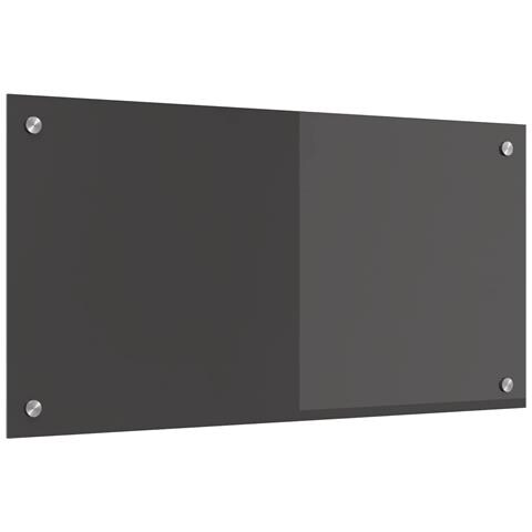 Schienale Cucina Grigio Scuro 80x40x0,6 cm in Vetro Temperato - Foto 1