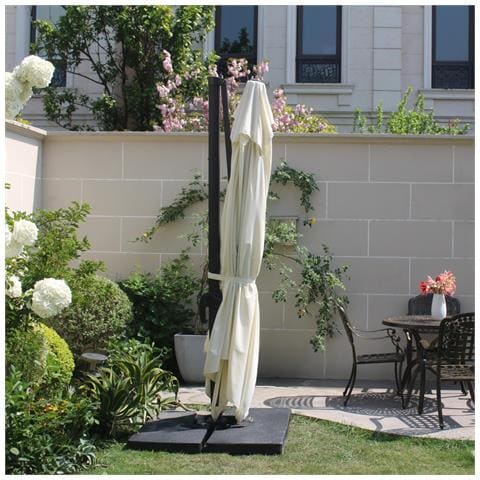 Cesare Reghoekige Parasol 3x4m Roterende Cantilever Ecru Met Deksel - Foto 6