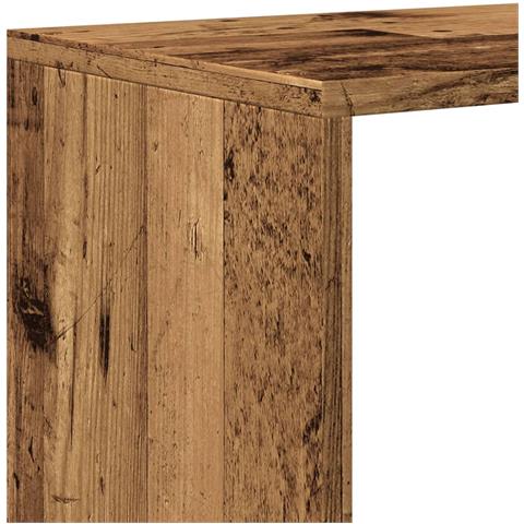 Libreria a 4 Ripiani Legno Vecchio 131,5x29x131,5 cm Truciolato - Foto 9